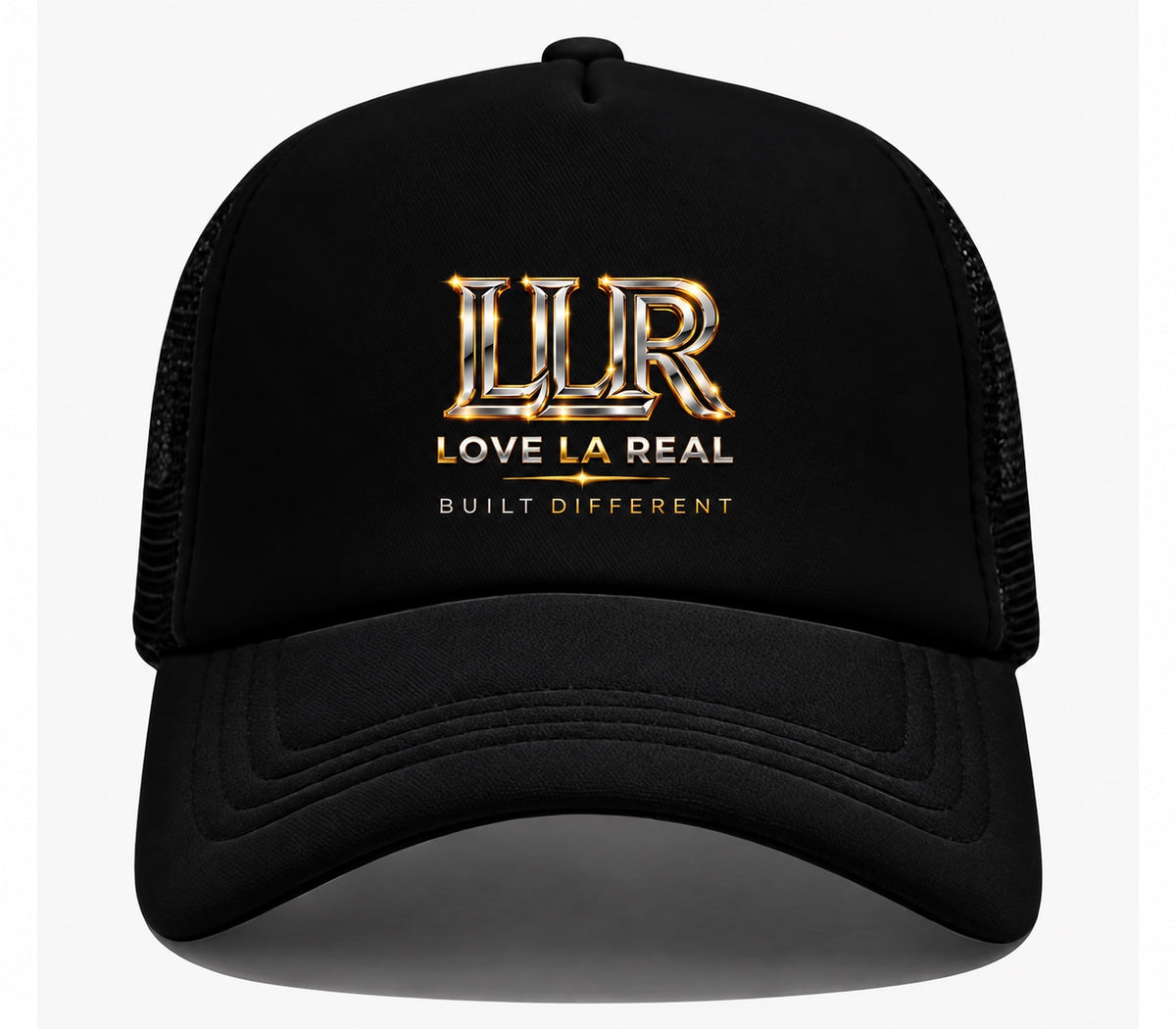 Love La Real black hat with gold LR logo